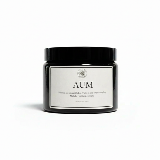 Duftkerze AUM 500ml. Tiefgründig-meditativ